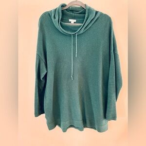 J. Jill Teal Cowlneck Sweater L